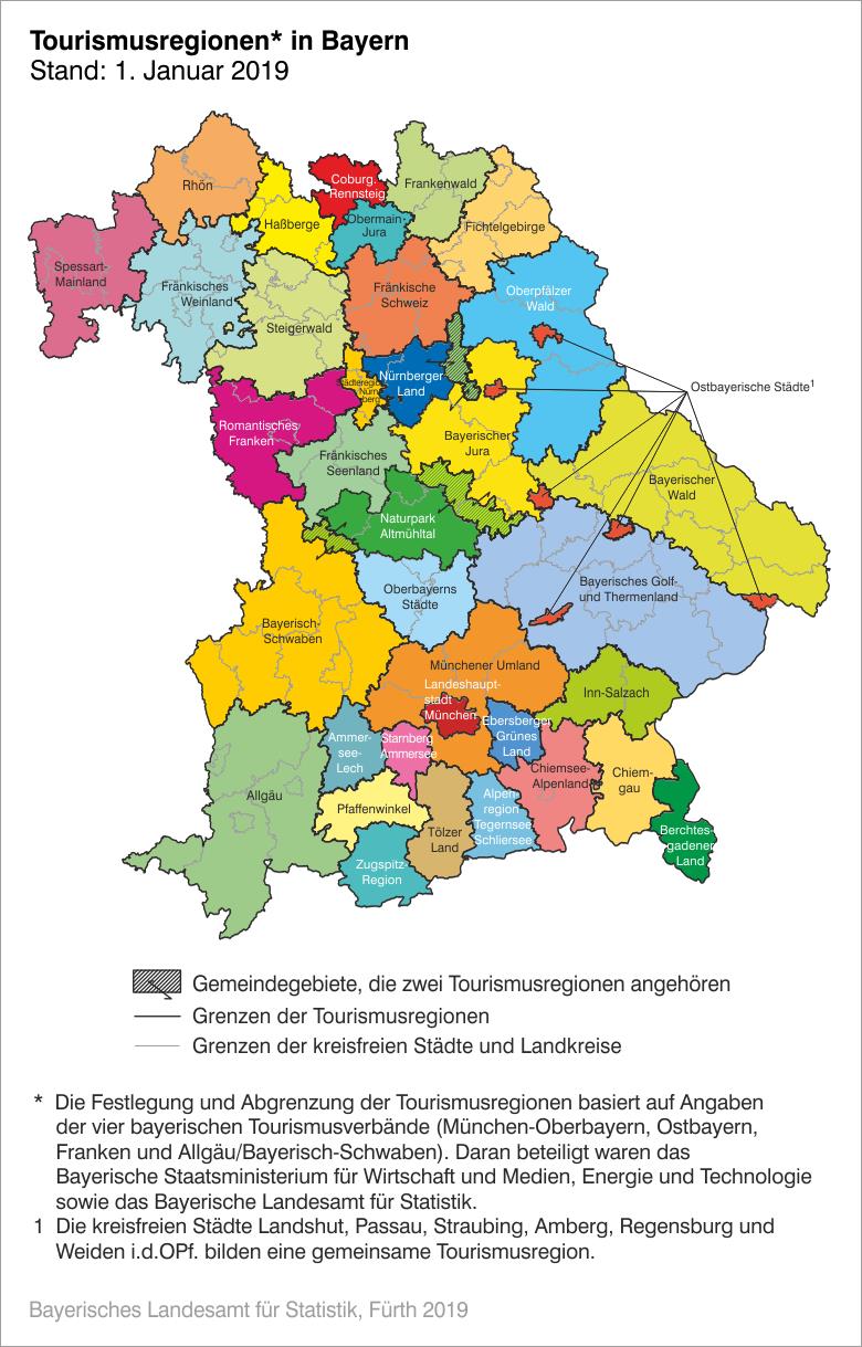 Tourismusregionen* in Bayern